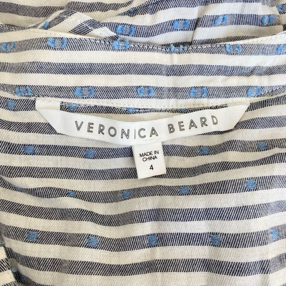 Veronica Beard Kai Striped Ruffle Dress Size 4 - Picture 12 of 12